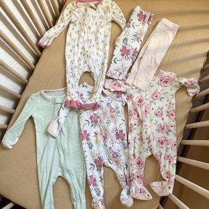 3-6 month footie and pants bundle